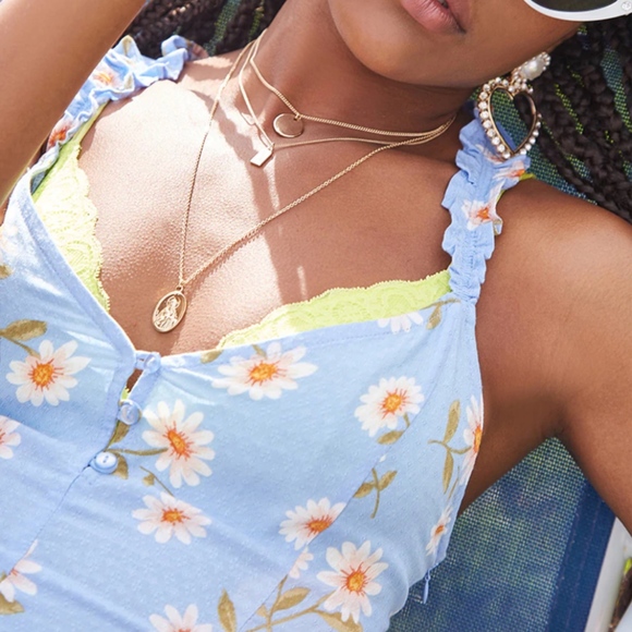 Floral Print Mini Surplice Dress Forever 21